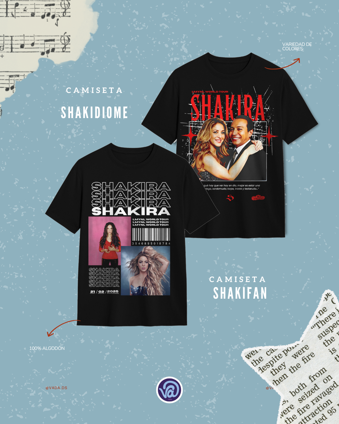 Camisetas Shakira colección 2